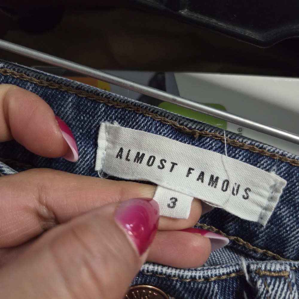 Almost Famous Light Blue Ripped Jean Shorts - Picture 3 of 3
